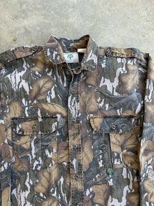 Vintage Mossy Oak Fall Foliage Camo Button Up Shirt (M)🇺🇸