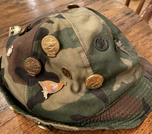 Camouflage Hat with Pins