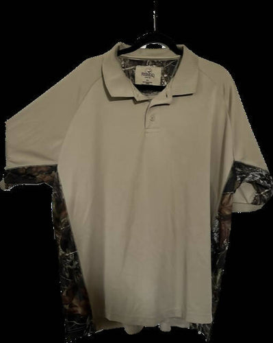 Red Head Brand Tan/Mossy Oak Break Up Polo