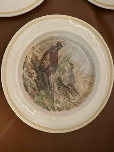Woods Ivory Ware Upland Bird Plate Set (8)