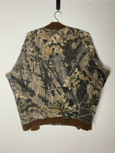 Vintage Mossy Oak Break Up Camo Bomber Jacket