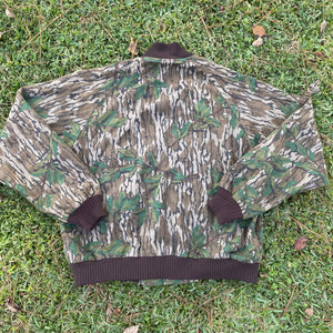 Vintage Mossy Oak Green Leaf Made In USA Bomber Jacket (L)