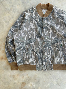 Vintage Mossy Oak Treestand Camo Bomber Jacket (XL)🇺🇸