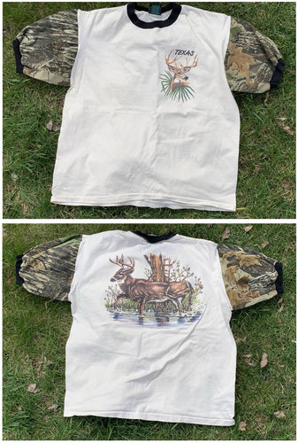 Vintage Texas Buck RealTree Camo Sleeve Shirt