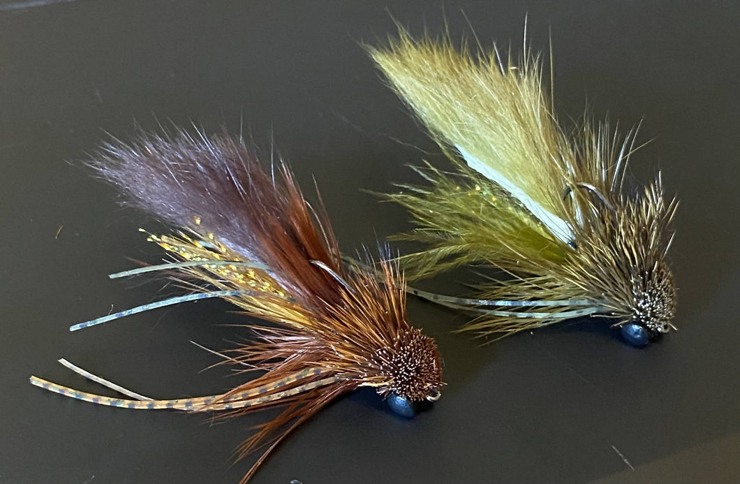 Olive Sculpin Sliders Fly (3 pack size 6)