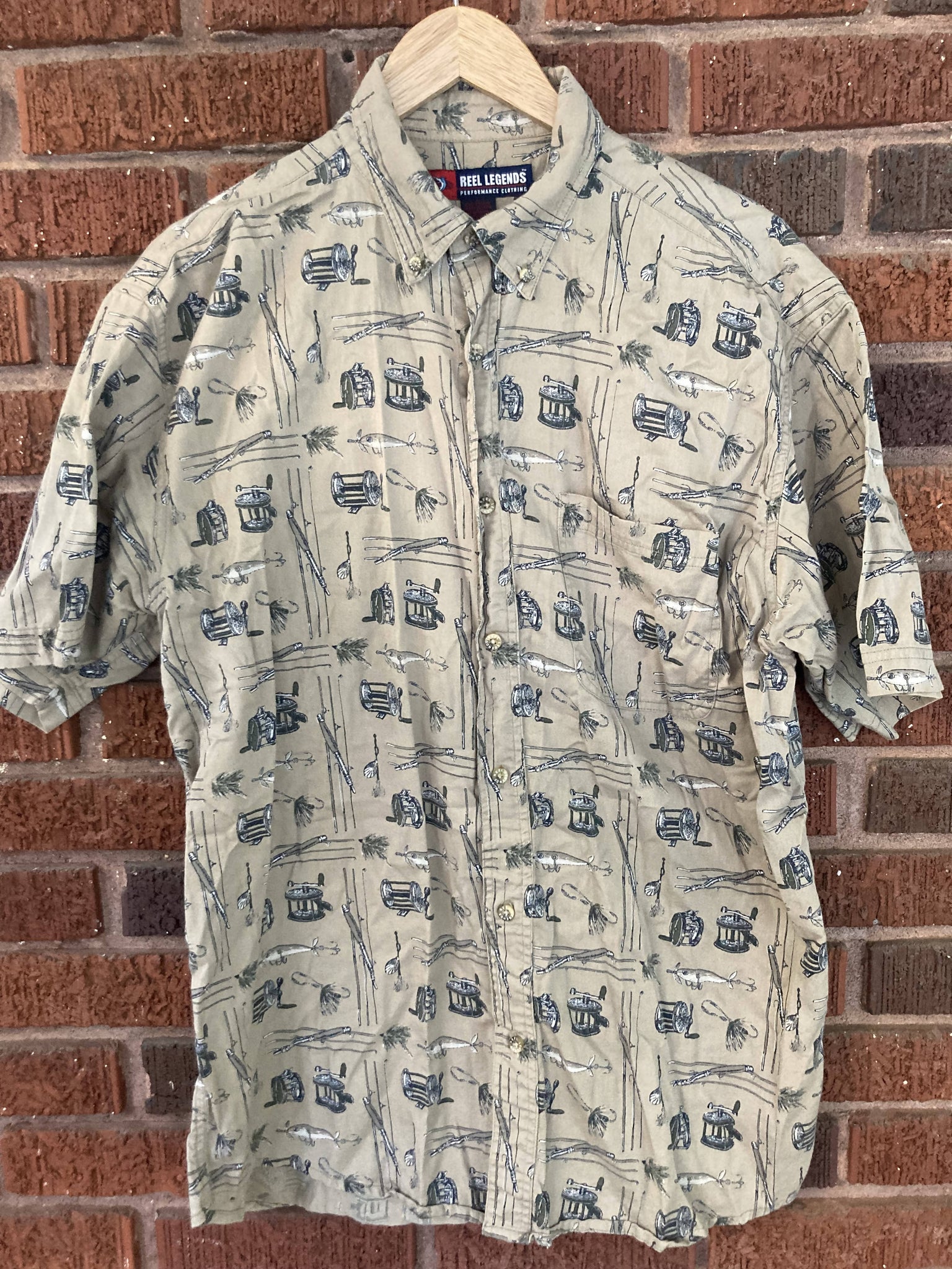 Reel Legends Fishing Short Sleeve Shirt Size Large – Camoretro