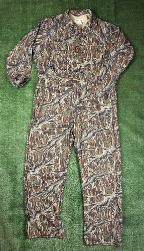 Vintage Gander Mountain Mossy Oak Treestand Camo Coveralls XL Tall - USA