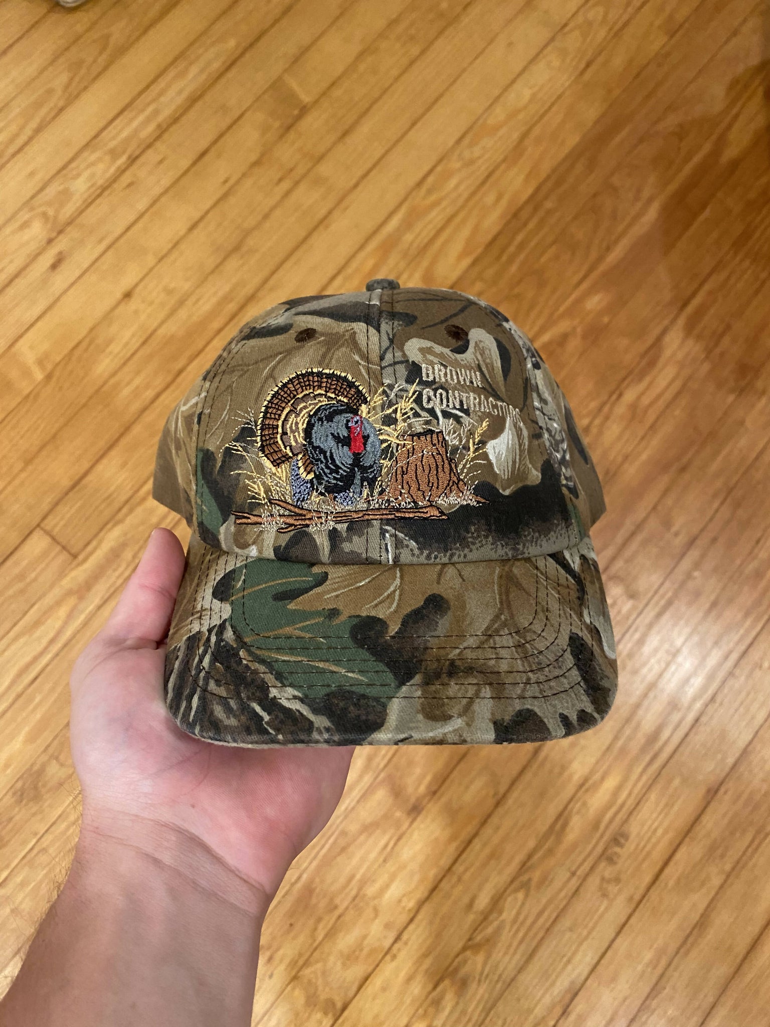 Faux Leathered Brown/Realtree AP Camo Cap CRS Marketing