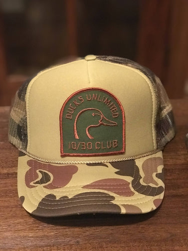 Vintage Ducks Unlimited Patch on a New Custom Foam High Crown Trucker Snapback Hat!!