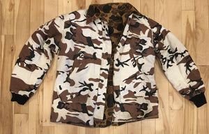 Vintage Quilted Camo Reversible Coat/Jacket (L)