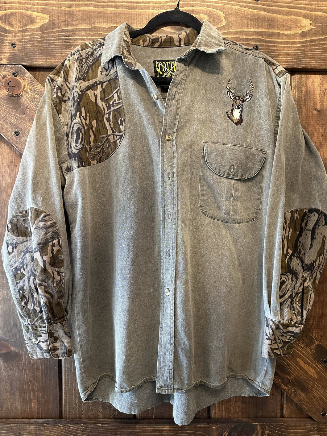 Scottish Greys Mossy Oak Treestand LS Button Up (M) 🇺🇸