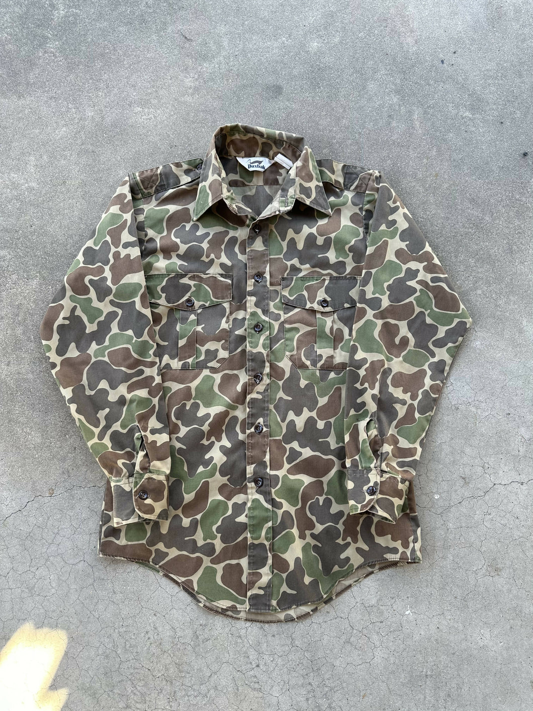 Vintage Duxbak Duck Camo Button Up (S)