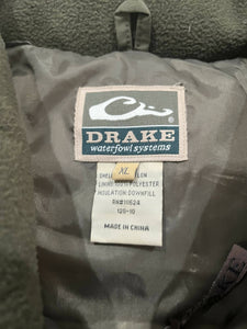 Drake Vest Olive Green Magnattach Down Quilted Puffer (XL)