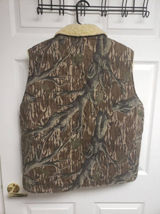 Vintage Mossy Oak Original Treestand Sherpa Vest (XL)