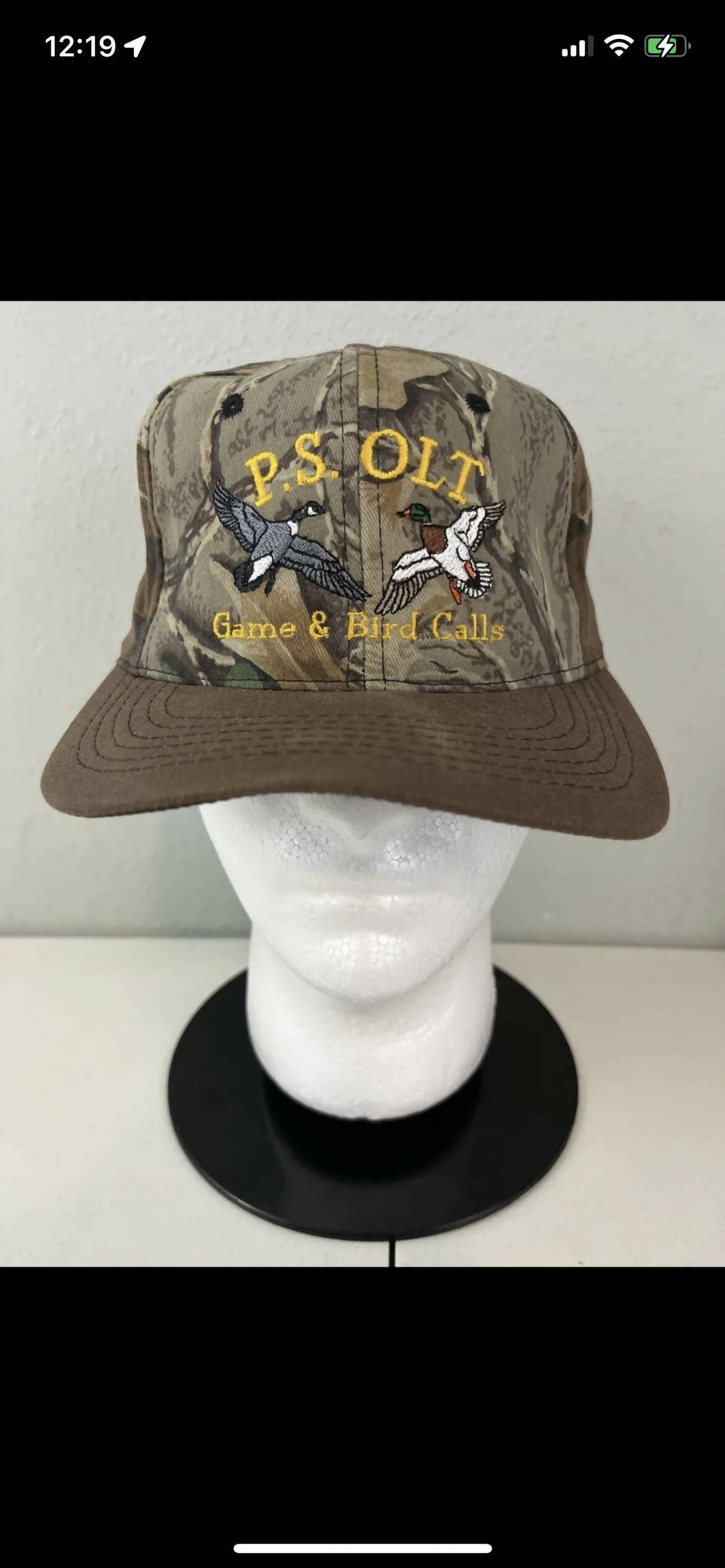 Vintage PS OLT Realtree Advantage SnapBack made in USA